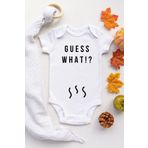 Unisex Bebek Beyaz What Çıtçıtlı Body LMN-L-548712366N, 9 Ay