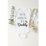 Unisex Bebek Beyaz You Are Gonna Be Daddy Uzun Kol Çıtçıtlı Body 5522pa, Yeni Doğan