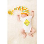 Unisex Bebek Dikkat Bebek Var Baskılı Body Zıbın, Yeni Doğan