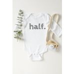 Unisex Bebek Half Black Uzun Kol Çıtçıtlı Body, 3 Yaş