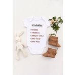 Unisex Bebek Içindekiler Baskılı Body Zıbın, 9 Ay