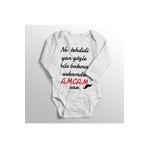 Unisex Bebek Ne Tehdidi Yan Gözle Bile Bakma Arkamda Amcam Var Baskılı Bebek Zıbını 1534-LMNN, Yeni Doğan