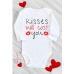 Unisex Bebek Öpücük Parayla Uzun Kol Çıtçıtlı Body 5522s, 3 Yaş