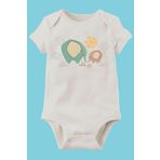 Unisex Bebek Organik Baskılı Pamuklu Body LMN4587A, 1 Yaş