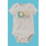 Unisex Bebek Organik Baskılı Pamuklu Body LMN4587AN, 3 Ay