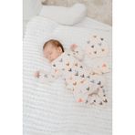 Unisex Bebek Sonbahar Yaprak Desenli Natural 5li Hastane Çıkışı Zıbın Seti