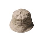 Unisex Bej Bucket Hat - Pamuklu Gabardin Güneş Koruyucu Katlanabilir Balıkçı Şapkası (Bej)