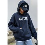 Unisex Better Baskılı Oversize Sweatshirt