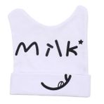 Unisex Beyaz Milk Yazılı Bere 0-24 Ay
