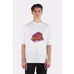 Unisex Beyaz Oversize T-shirt Delicious Dripping Cream Cake Slices Beyaz M