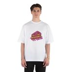 Unisex Beyaz Oversize T-shirt Delicious Dripping Cream Cake Slices Beyaz S