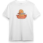 Unisex Beyaz Tişört I Choose Violence Sarı Ördek Tatlı Funny Eğlenceli Yazı Baskılı T-Shirt - 001-Beyaz - M