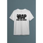 Unisex Beyaz Tişört Rap More Than Words Turkish Rap Hip Hop Eminem Tupac Baskılı T-Shirt - 001-Beyaz