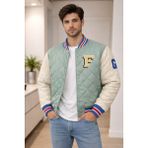 Unisex Bomber Kolej Ceket - 2XL - Bebek Mavisi