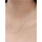 Unisex Çelik Gümüş Renk 60 cm Ince Italyan Zincir Kolye - ölçü - Gold - Gümüş - standart