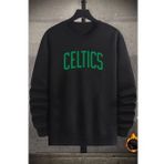Unisex Celtics Baskılı Bisiklet Yaka Sweatshirt