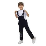 Unisex Çocuk İkili Salopet Takım (Siyah, 4-5 Yaş)