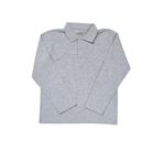Unisex Çocuk Polo Yaka Uzun Kollu Tişört Sweatshirt GRİ 11-12 YAŞ