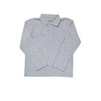 Unisex Çocuk Polo Yaka Uzun Kollu Tişört Sweatshirt GRİ 13-14 YAŞ