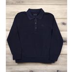 Unisex Çocuk Polo Yaka Uzun Kollu Tişört Sweatshirt LACİVERT 8-9 YAŞ