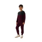 Unisex Çocuk Triko Takım – Kazak ve Alt/İkili Set/Rahat Kalıp 9-10 Yaş/Bordo
