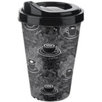 Unisex Coffee Cup French Press Filtre Kahvesi Bardağı Meşrubat Bardağı Plastik Termos Mug Yıkanabilir Çok Amaçlı 400ml Dekoratif Bardak (Coffee Lovers)