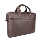 Unisex Çok Bölmeli 14 inç Evrak Ve Laptop Çantası (Kahverengi)