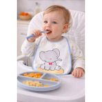 Unisex Desenli Eva Şeffaf Mama Önlüğü / Mavi - Renkli - 0 - 6 Ay