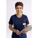 Unisex Düz Koyu Kahverengi Cerrahi Bone Doktor Hemşire Ameliyat Saç Bonesi