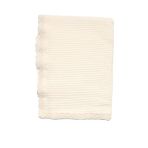 Unisex Ekru Dantelli Pike Battaniye 105*120 cm