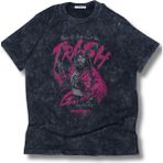 Unisex Garett The Garbage Baskılı Yıkamalı T-Shirt, Oversize Minecraft Movie Temalı Retro Tişört - Siyah - 2XL