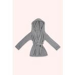 Unisex Gri Peluş Sabahlık 8 Yaş (128 cm)