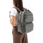 Unisex Günlük Sırt Çantası Paraşüt Kumaş Hafif Çok Cepli Yağmur Itici Kumaş 40*30 cm Okul Çantası - 40 x 30 cm - Gri