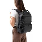 Unisex Günlük Sırt Çantası Paraşüt Kumaş Hafif Çok Cepli Yağmur Itici Kumaş 40*30 cm Okul Çantası - 40 x 30 cm - Siyah