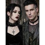 Unisex Haç Kolye Çelik Zincir Minimal Cross Necklace