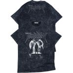 Unisex Hurry Up Tomorrow Ense Baskılı Yıkamalı T-Shirt, Oversize The Weeknd Temalı Vintage Tişört - Siyah - 2XL