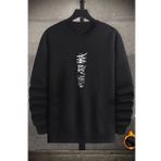 Unisex Jujutsu kaisen Baskılı Bisiklet Yaka Sweatshirt