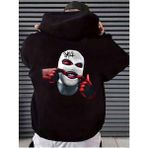 Unisex Kadın Erkek Kapüşonlu Kanguru Cepli Oversize Sweatshirt Hoodie Smile - 001-Siyah - XL