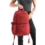 Unisex Kadın Sırt Çantası Gümlük Kullanıma Uygun Büyük Boy Seyahat Çantası 43*30 cm Okul Çantası - 43 x 30 cm - Bordo