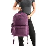 Unisex Kadın Sırt Çantası Gümlük Kullanıma Uygun Büyük Boy Seyahat Çantası 43*30 cm Okul Çantası - 43 x 30 cm - Mor