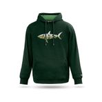 Unisex Kapşonlu Sweatshirt Köpekbalığı Gücü Sweatshirt, Nefti Yeşil, S