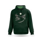 Unisex Kapşonlu Sweatshirt Mystic Path Tasarım Sweatshirt Kadın Erkek Kapşonlu Sweatshirt, Nefti yeşil, L