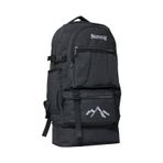 Unisex Körüklü Kanvas Kumaş Laptop Bölmeli Outdoor Sırt Çantası Dağcı Sırt Çantası Escp02 Siyah Siyah