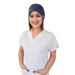 Unisex Lacivert Nota Desenli Cerrahi Bone