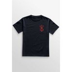 Unisex Lacivert T-Shirt Berserk Anime Kuru Kafa Skull Kılıç ve Büyü Guts Minimal Ön Baskılı Tişört - XL