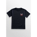 Unisex Lacivert T-Shirt Eldiven Blue Flag cm Punk Mavi Bayrak Fitness Spor Minimal Baskılı Tişört - XS