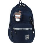 Unisex Lise Sırt Çantası Ortaokul Sırt Çantası 45*32 cm Anahtarlık Cüzdan Hediyeli - Lacivert