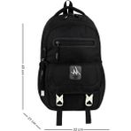 Unisex Lise Sırt Çantası Ortaokul Sırt Çantası 45*32 cm Anahtarlık Hediyeli - Siyah