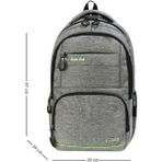 Unisex Lise Sırt Çantası Ortaokul Sırt Çantası 47*32 cm Kalın Su Geçirmez Kumaş - Gri