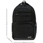 Unisex Lise Sırt Çantası Ortaokul Sırt Çantası 47*32 cm Kalın Su Geçirmez Kumaş - Siyah